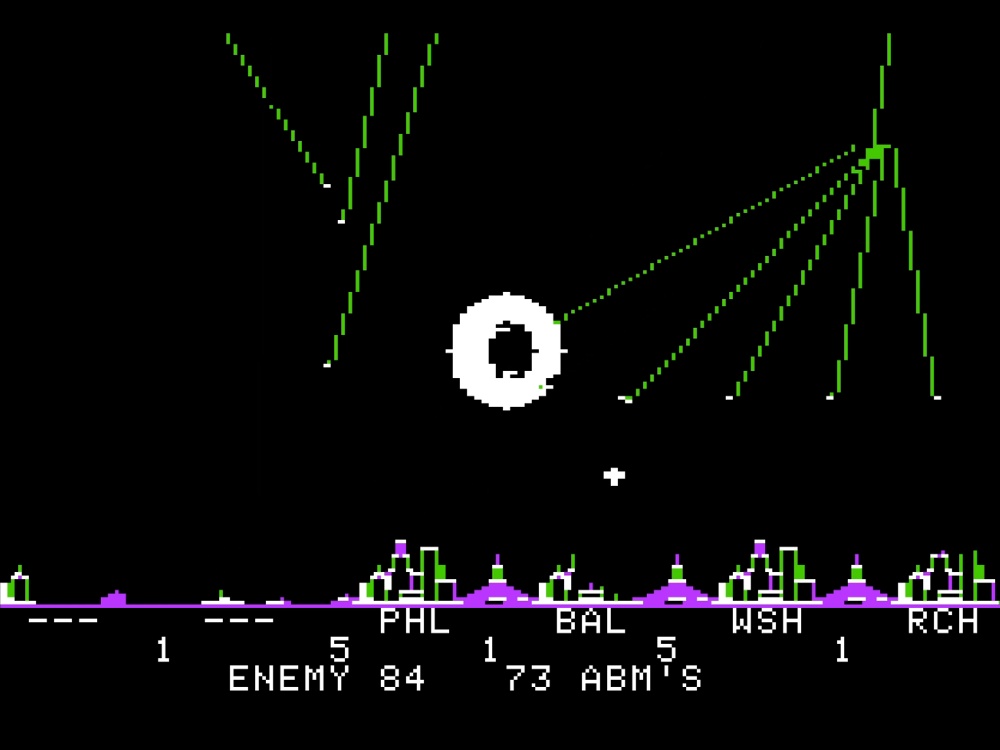 Gameplay of ABM for Apple II