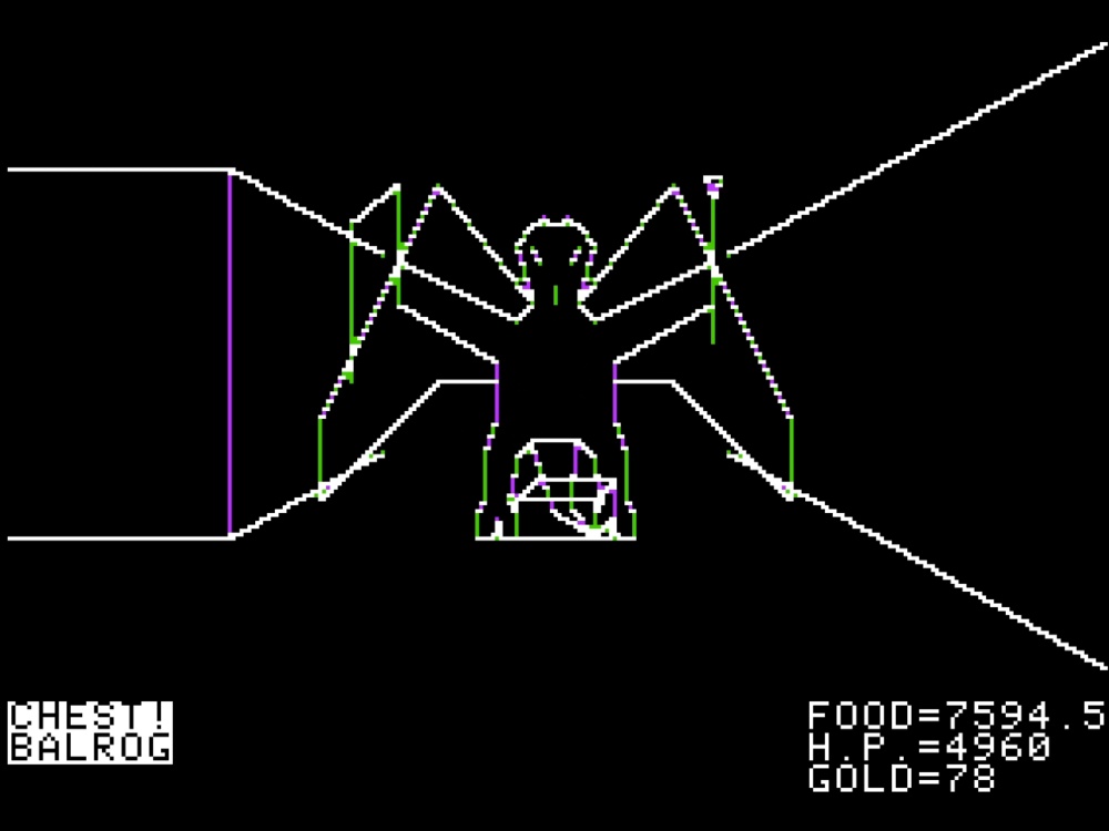 Gameplay of Akalabeth for Apple II