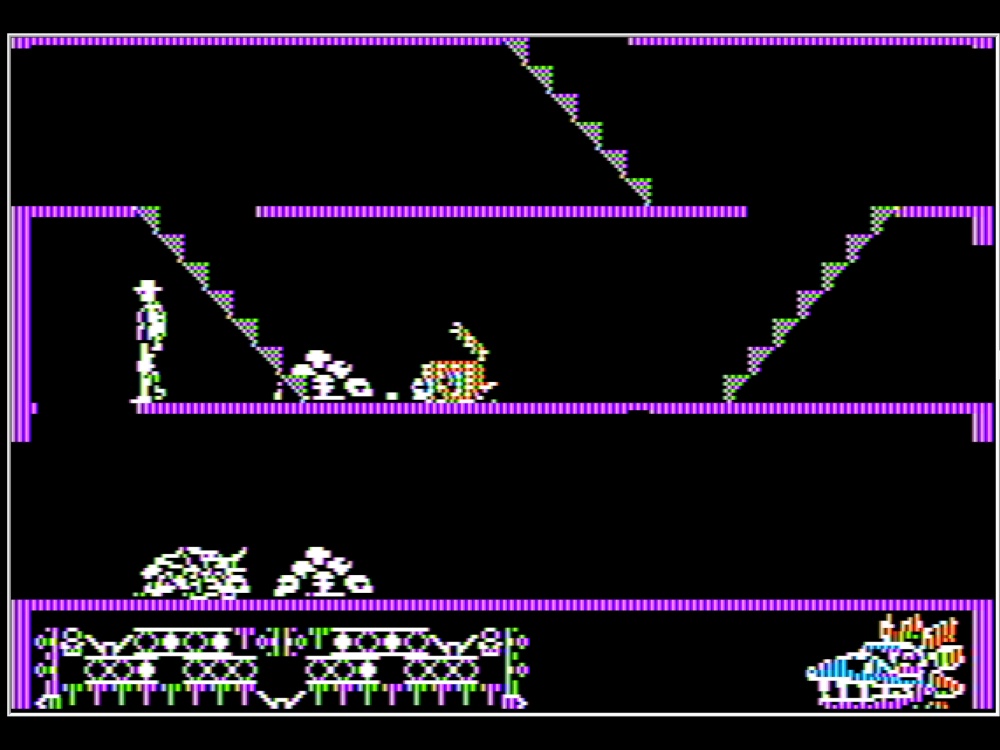 Gameplay of Aztec for Apple II