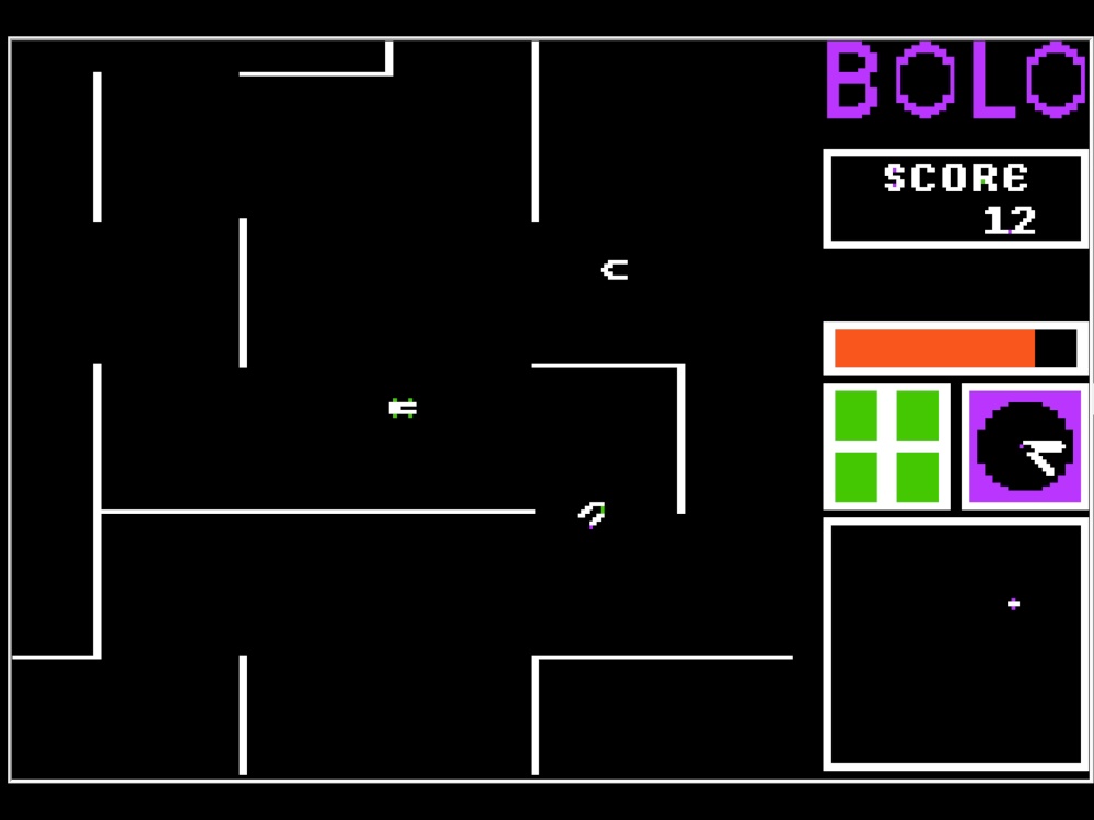 Gameplay of Bolo for Apple II