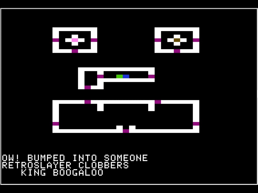 Gameplay of Fracas for Apple II