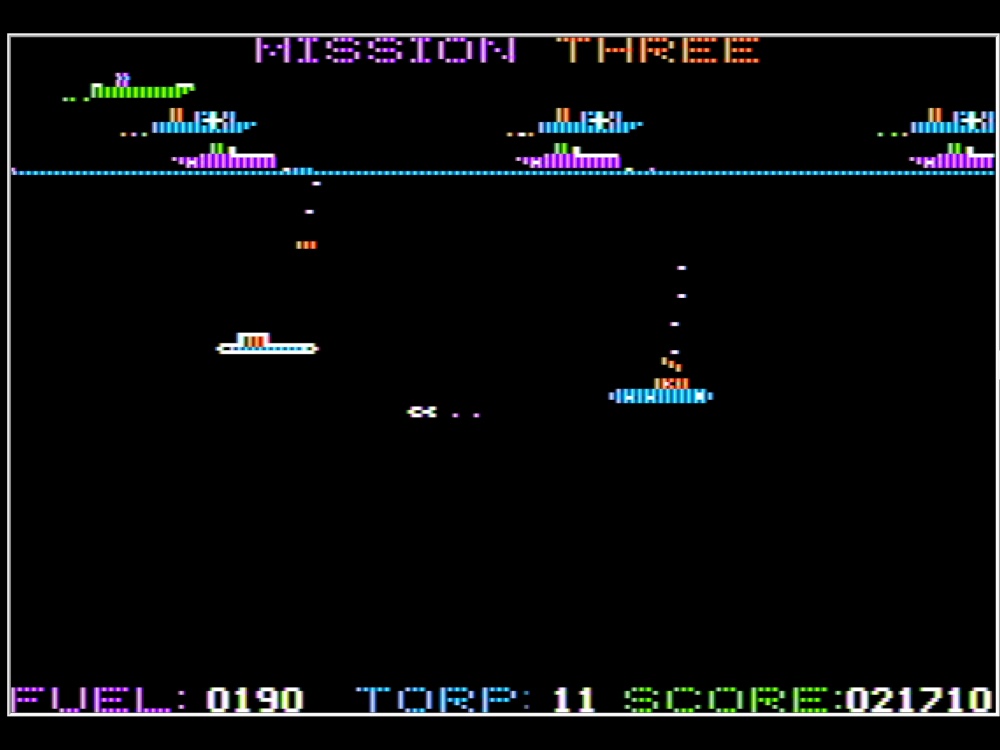 Gameplay of Seafox for Apple II