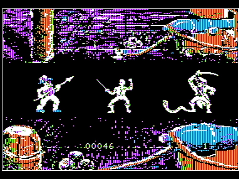 Gameplay of Swashbuckler for Apple II