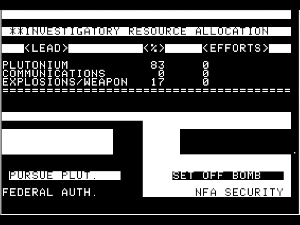 Gameplay of Terrorist for Apple II