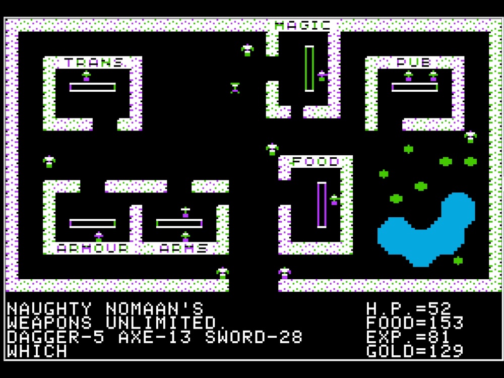 Gameplay of Ultima for Apple II