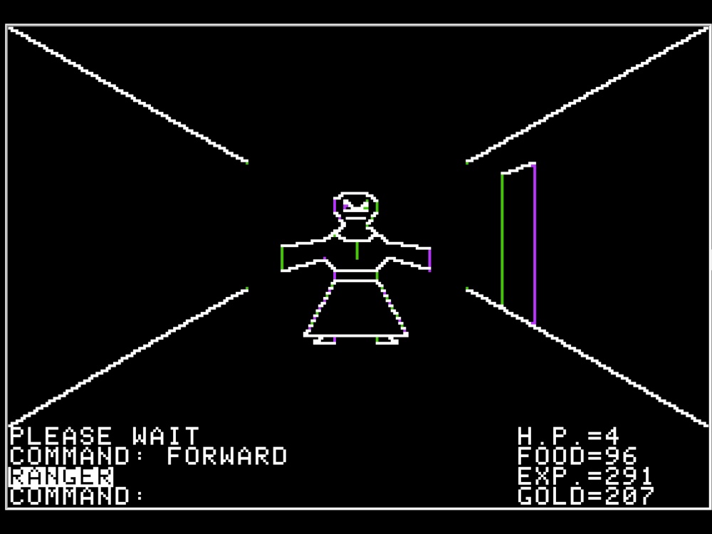 Gameplay of Ultima for Apple II