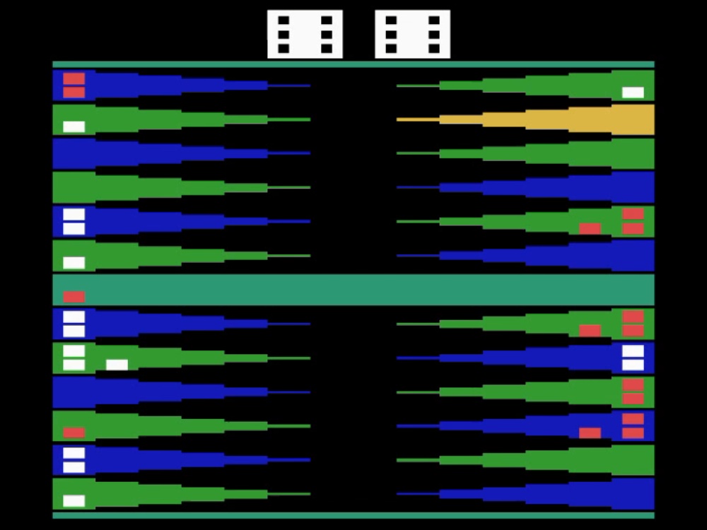 Screenshot of Backgammon for Atari 2600