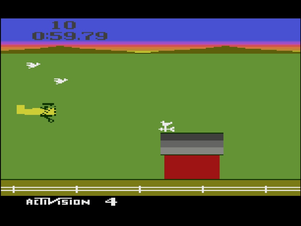 Gameplay of Barnstorming for Atari 2600