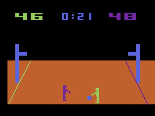 Screenshot of Basketball for Atari 2600