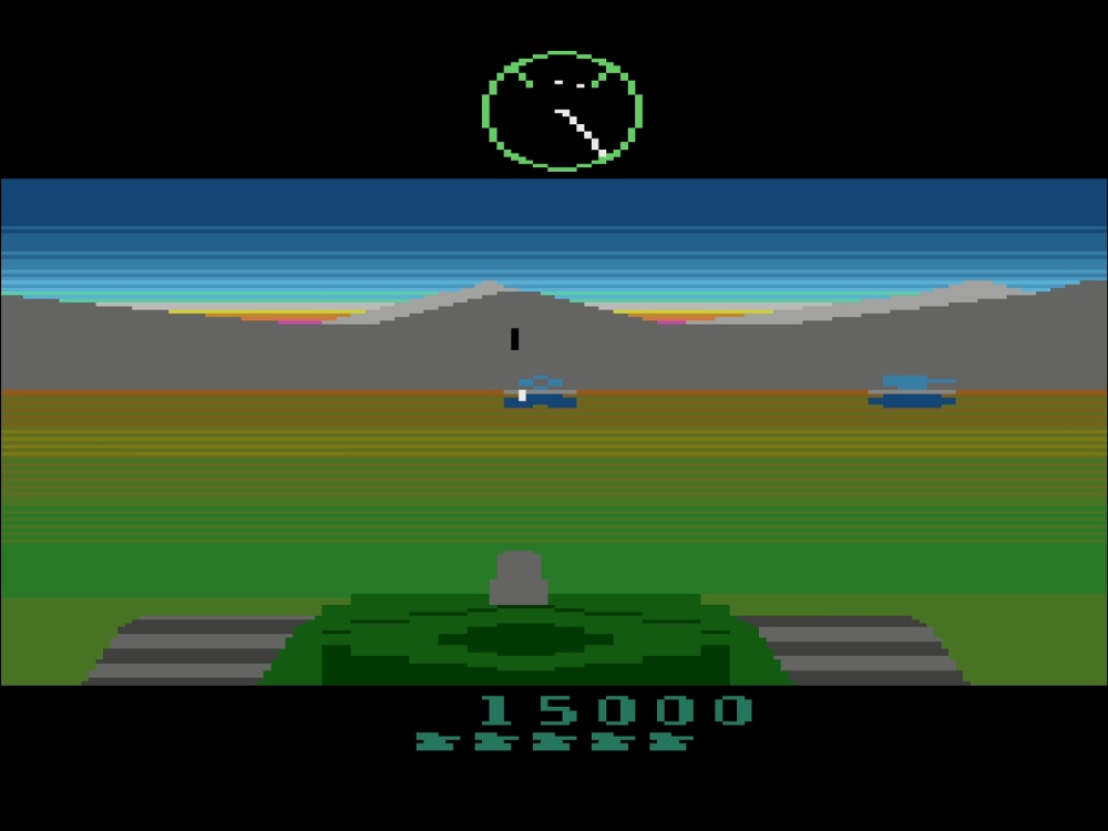 Gameplay of Battlezone for Atari 2600