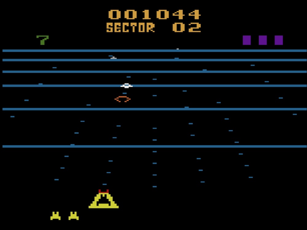 Gameplay of Beamrider for Atari 2600