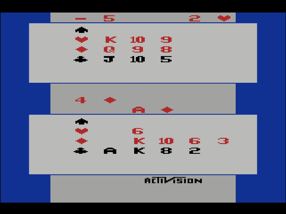 Gameplay of Bridge for Atari 2600