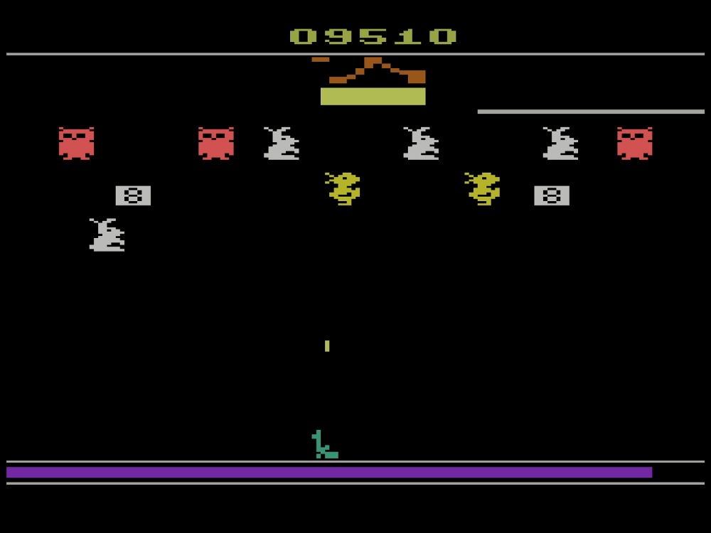 Gameplay of Carnival for Atari 2600
