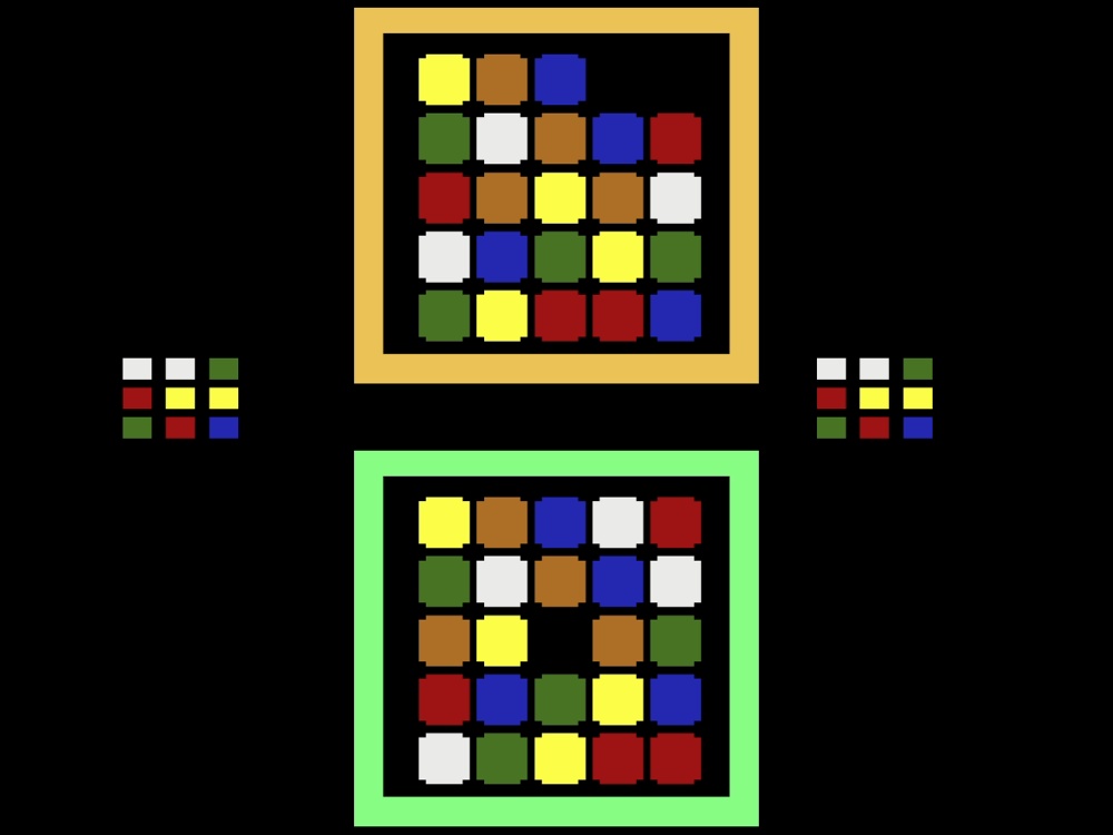 Gameplay of Cubicolor for Atari 2600