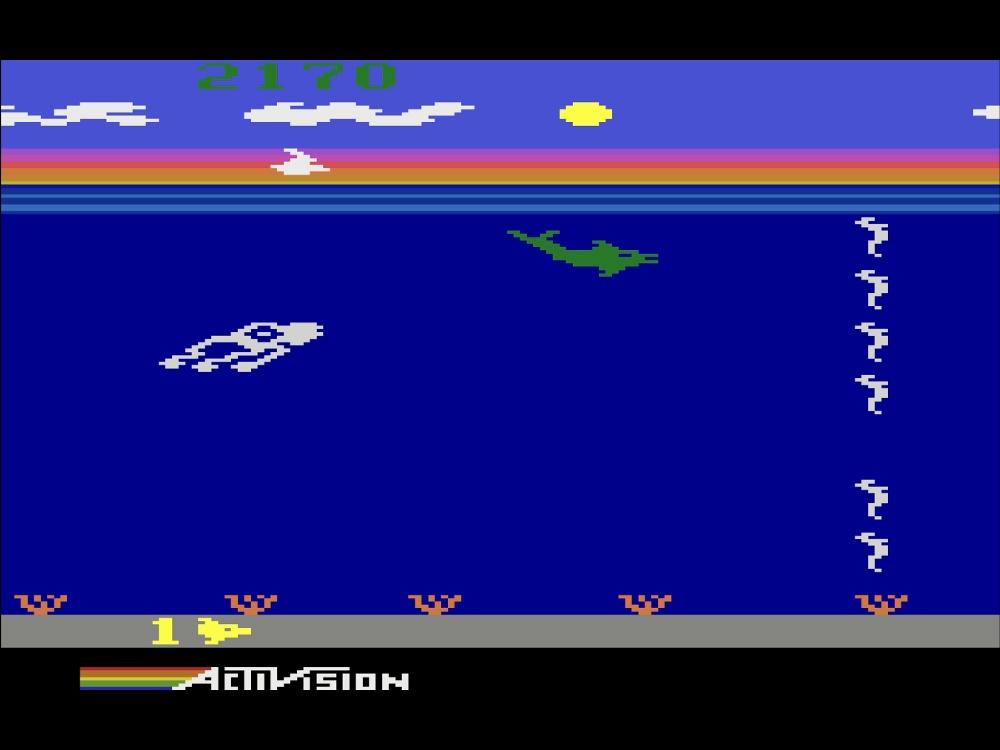 Gameplay of Dolphin for Atari 2600