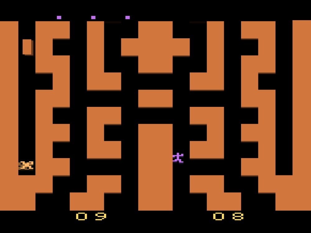 Gameplay of Entombed for Atari 2600