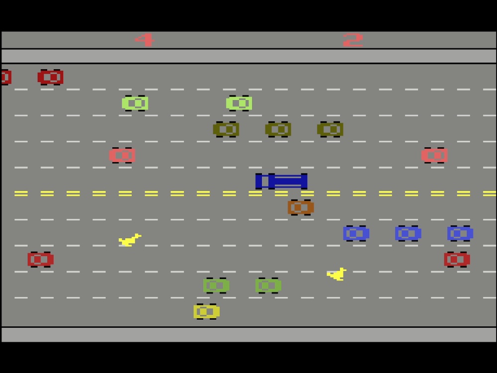 Gameplay of Freeway for Atari 2600