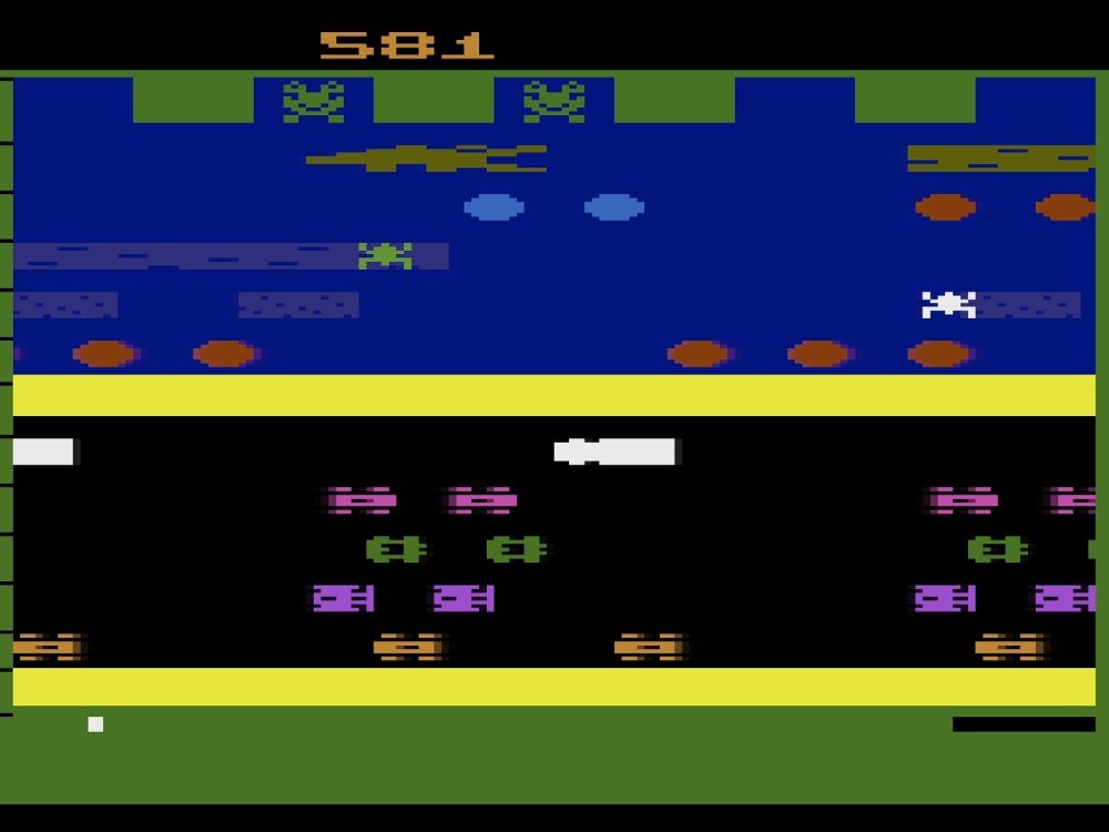Gameplay of Frogger for Atari 2600