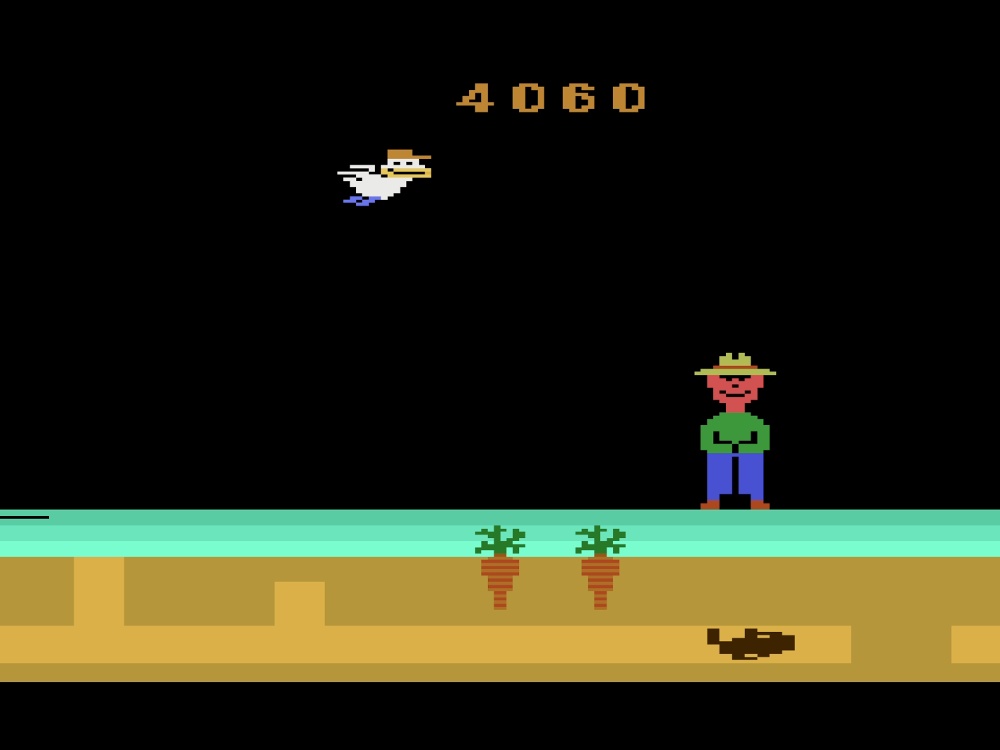 Gameplay of Gopher for Atari 2600