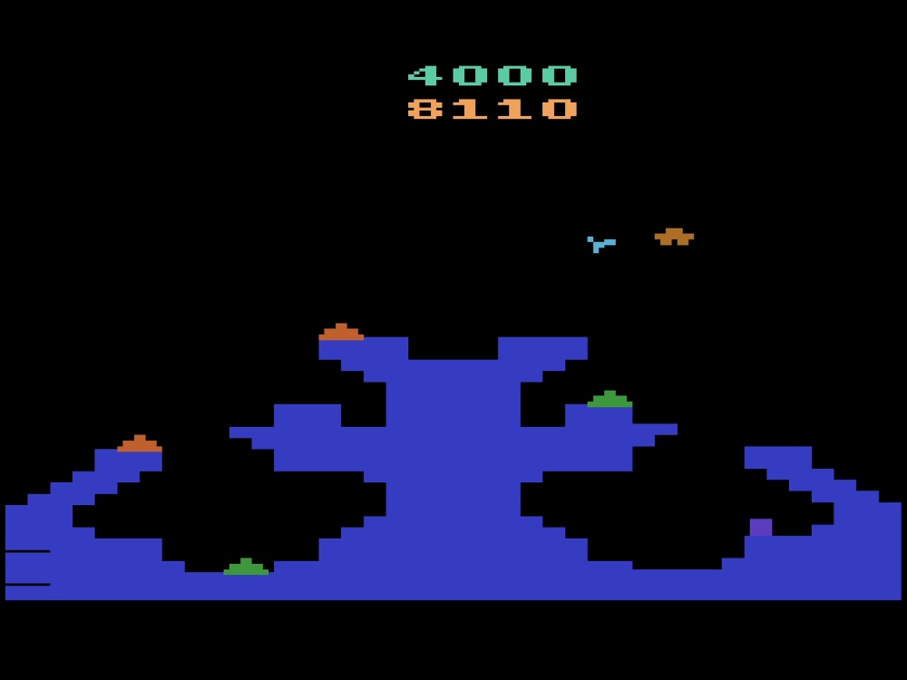 Gameplay of Gravitar for Atari 2600