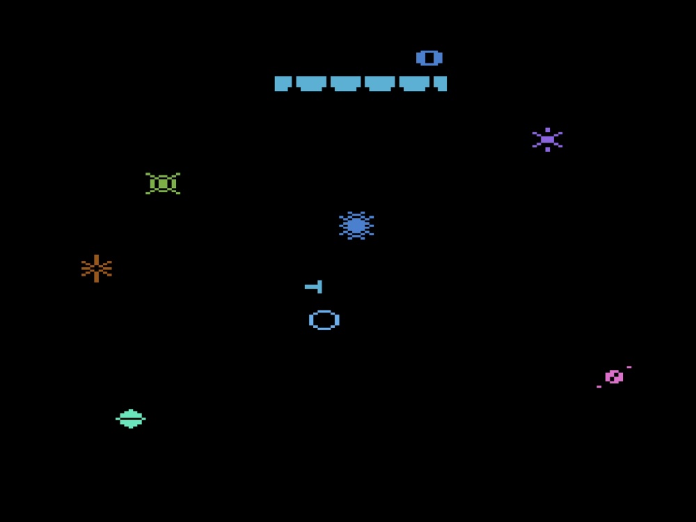 Gameplay of Gravitar for Atari 2600