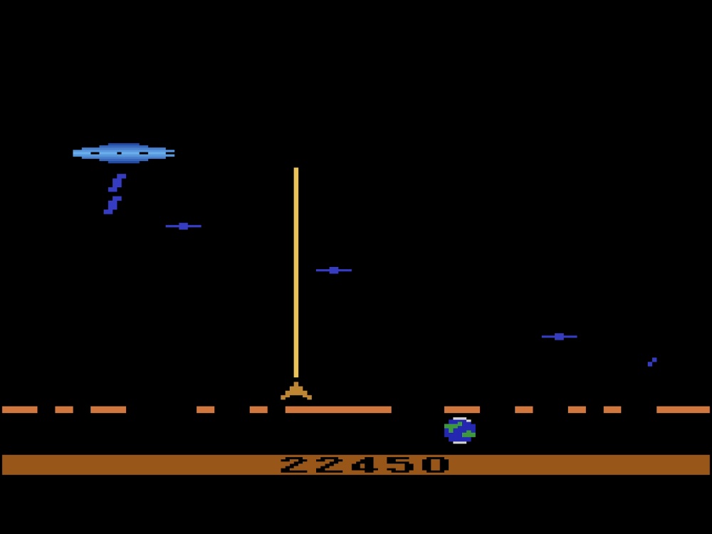 Gameplay of Guardian for Atari 2600