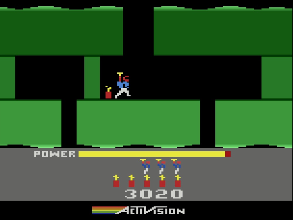 Gameplay of H.E.R.O for Atari 2600