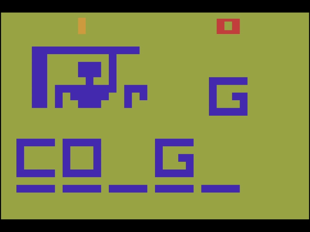 Screenshot of Hangman for Atari 2600