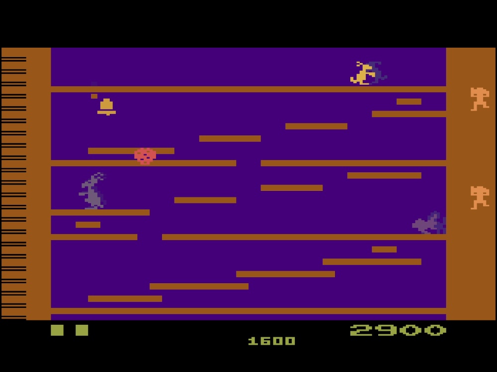 Gameplay of Kangaroo for Atari 2600