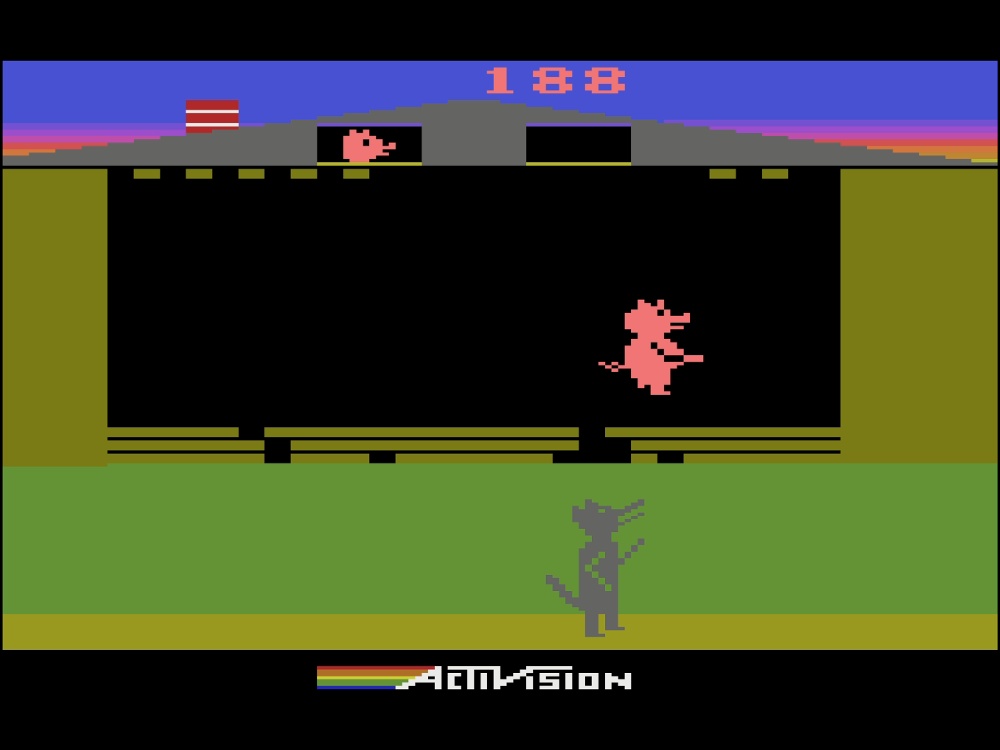 Gameplay of Oink for Atari 2600