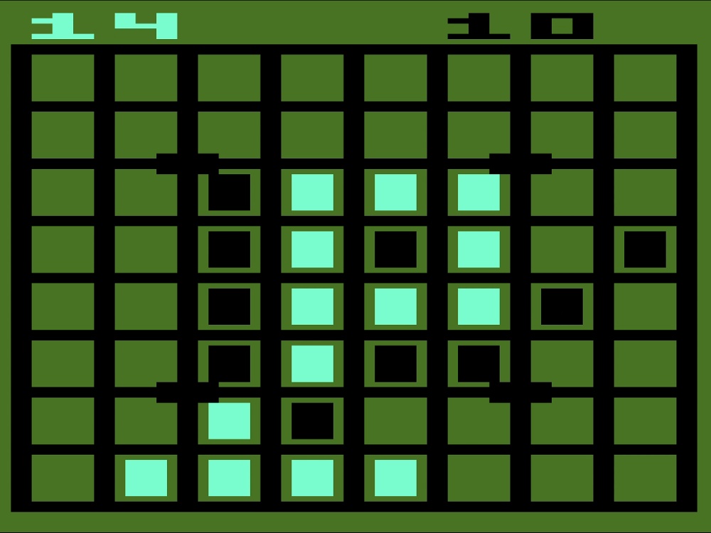 Gameplay of Othello for Atari 2600