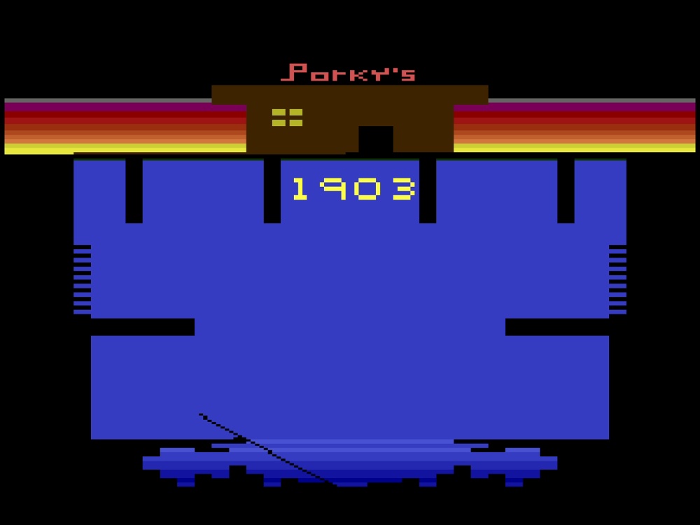 Gameplay of Porkys for Atari 2600