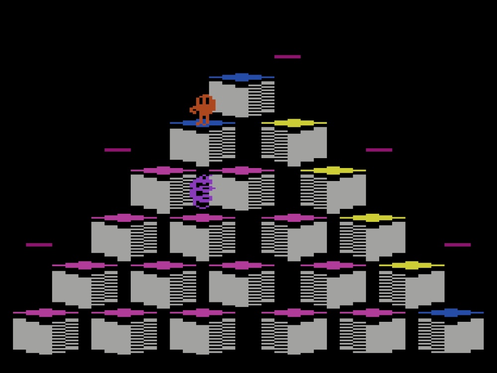 Gameplay of Qbert for Atari 2600