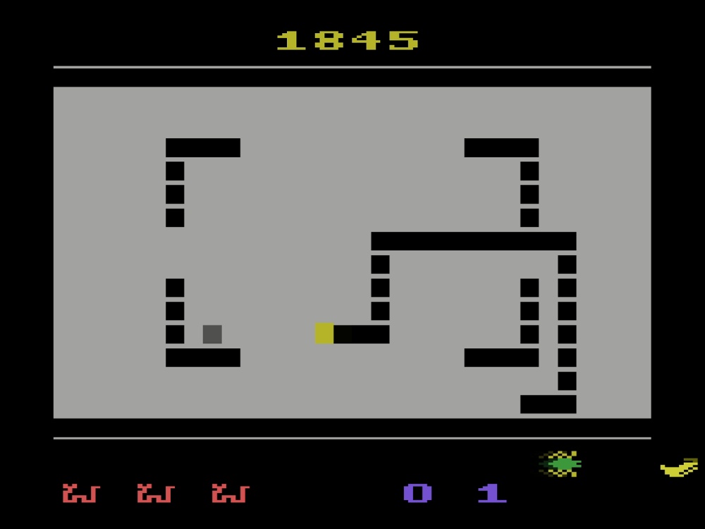 Gameplay of Tapeworm for Atari 2600