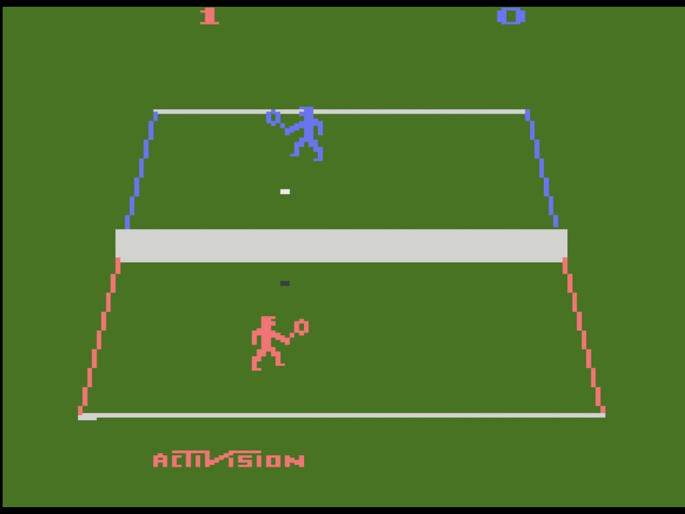 Gameplay of Tennis for Atari 2600