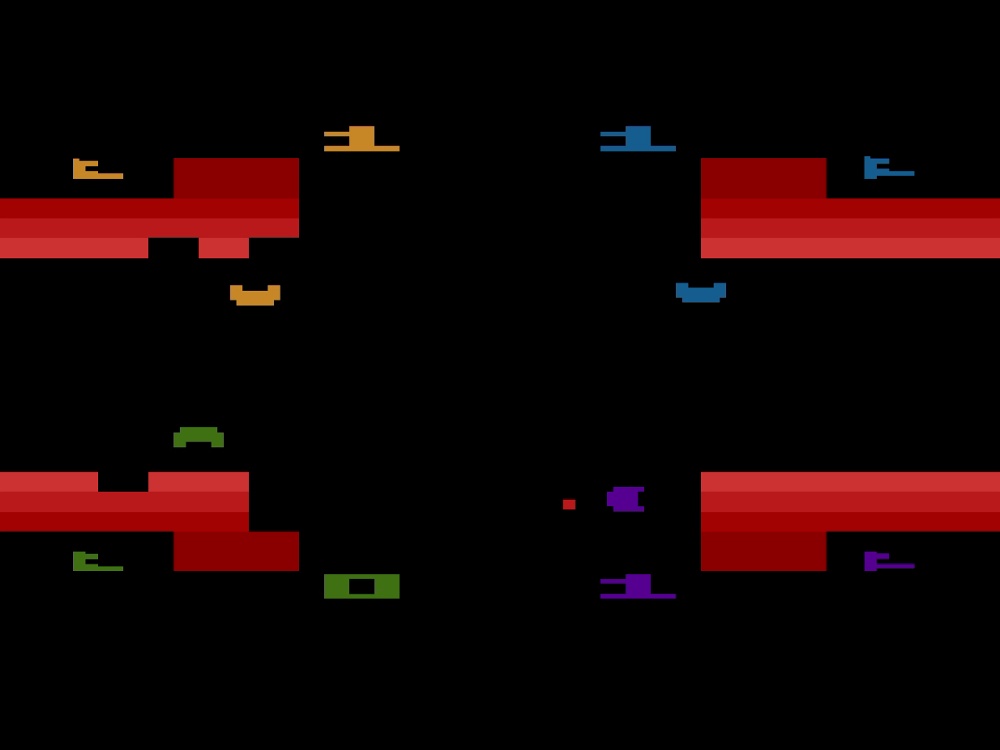 Gameplay of Warlords for Atari 2600