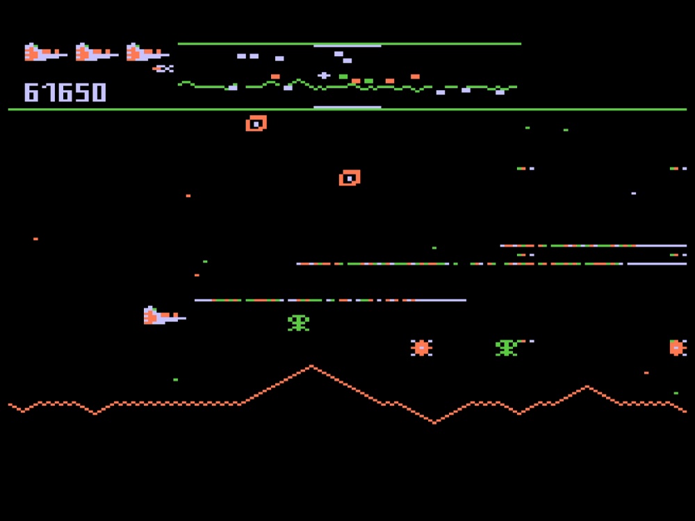 Gameplay of Defender for Atari 5200