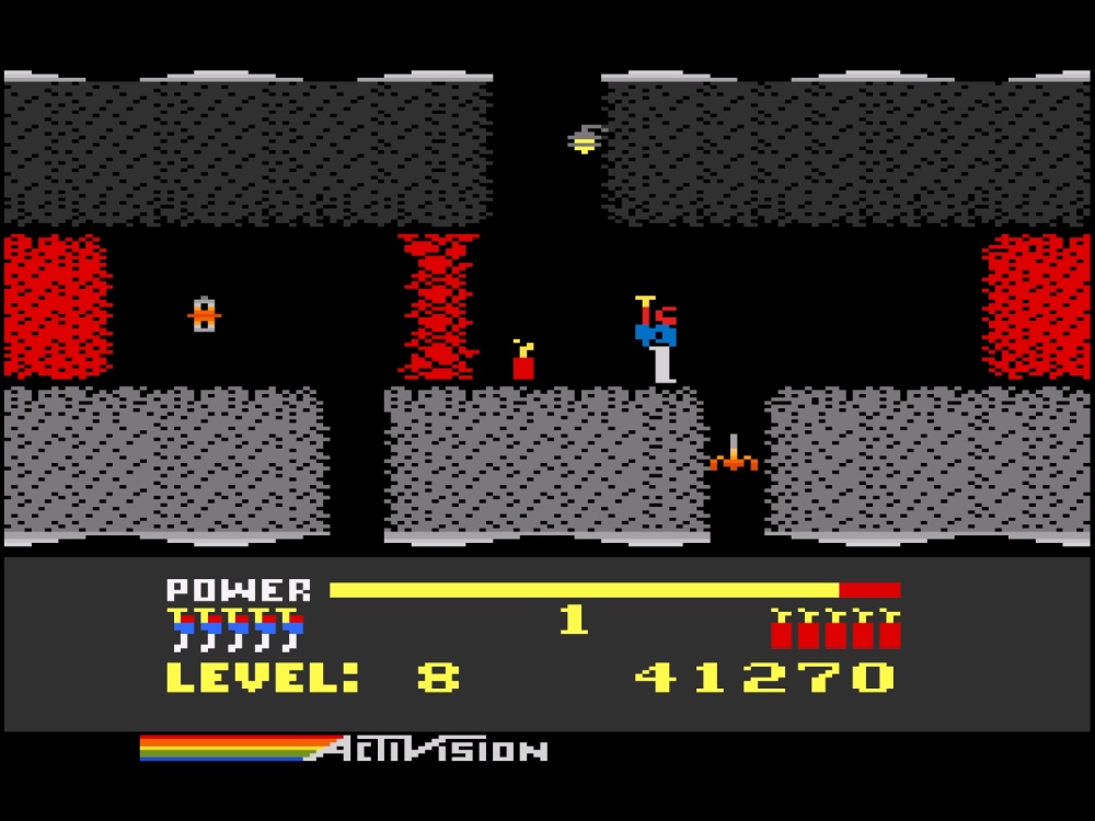 Gameplay of H.E.R.O. for Atari 5200