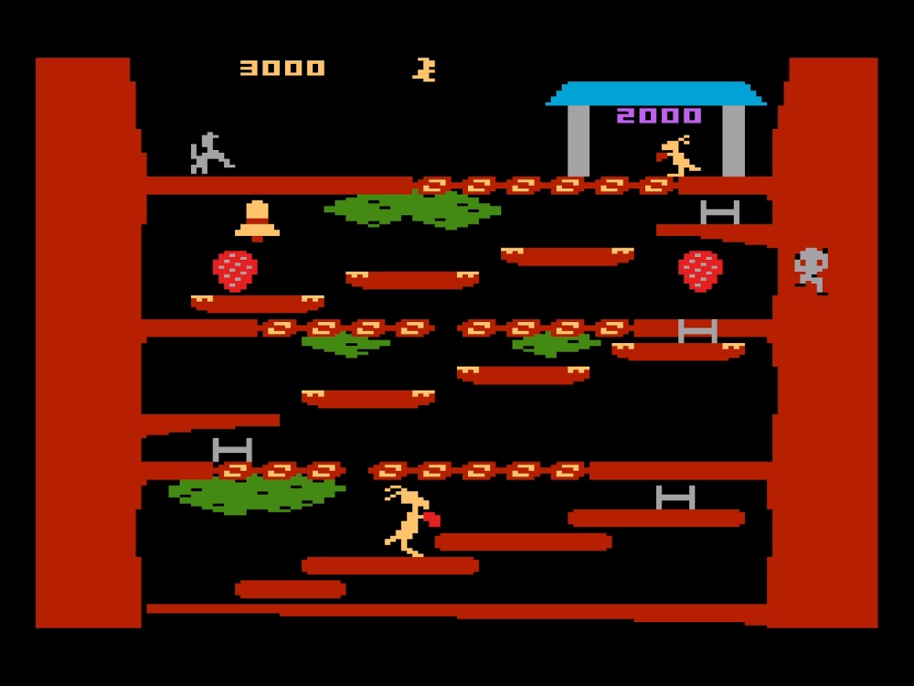 Gameplay of Kangaroo for Atari 5200