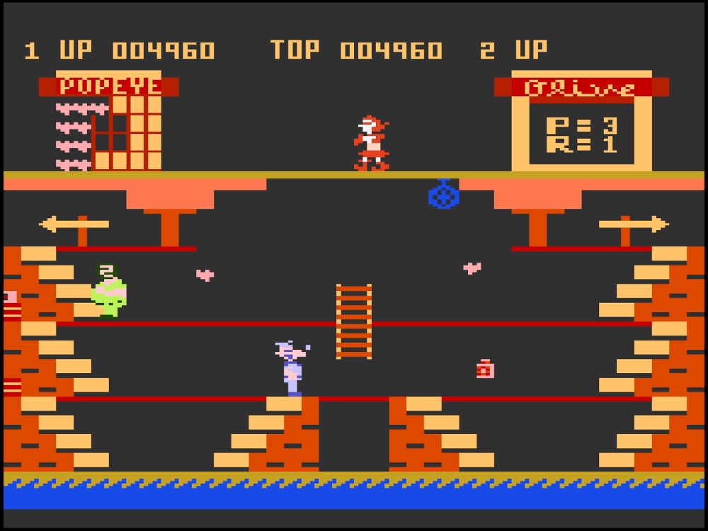 Gameplay of Popeye for Atari 5200