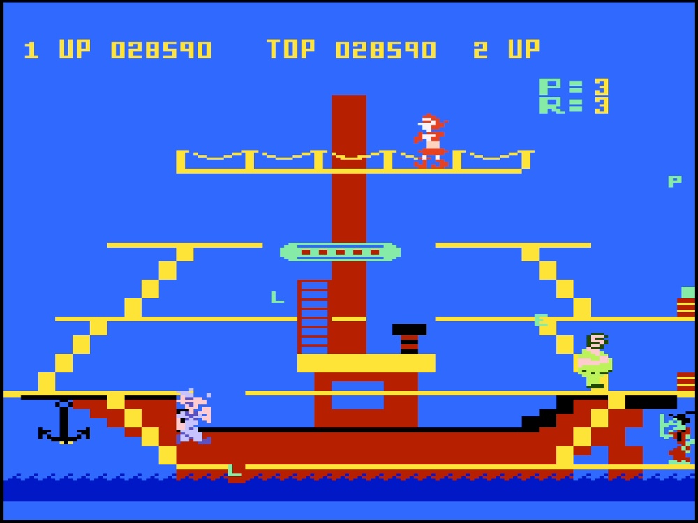 Gameplay of Popeye for Atari 5200