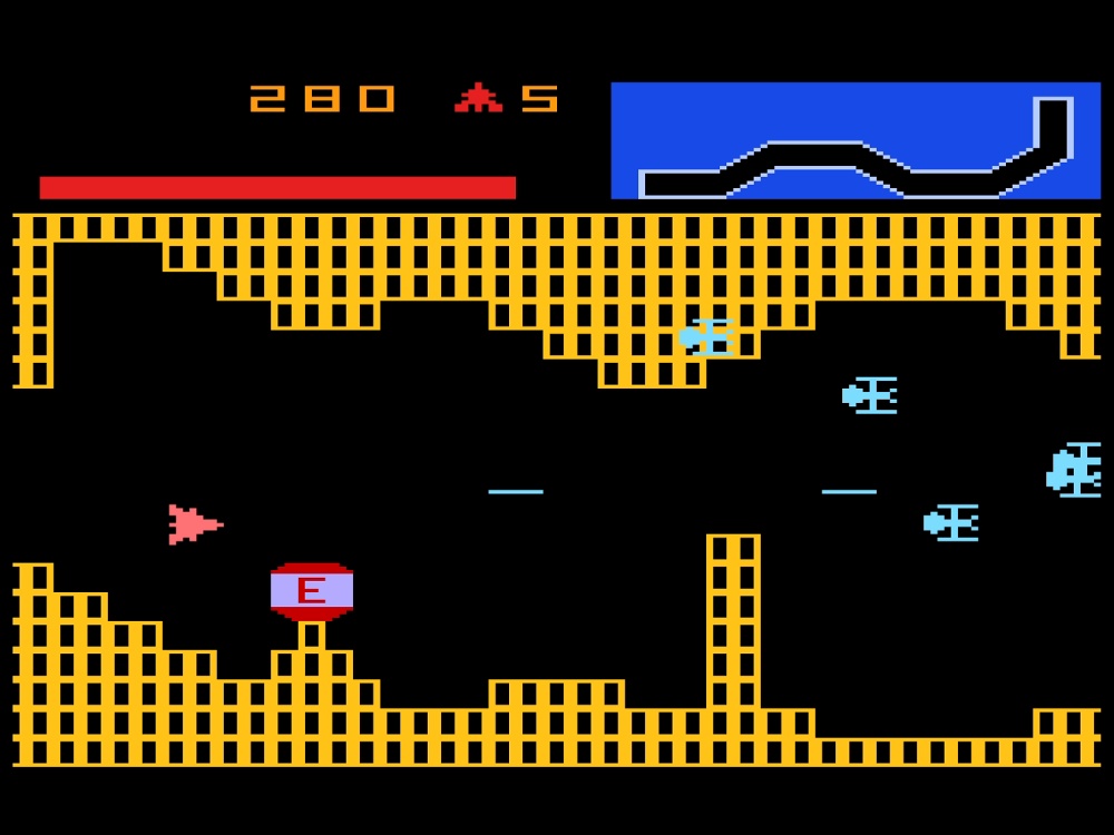 Gameplay of Vanguard for Atari 5200