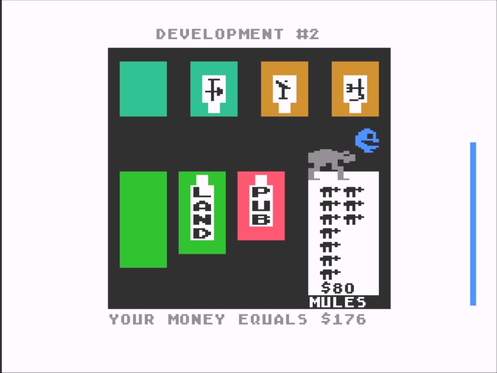 Gameplay of M.U.L.E. for Atari 8 Bit