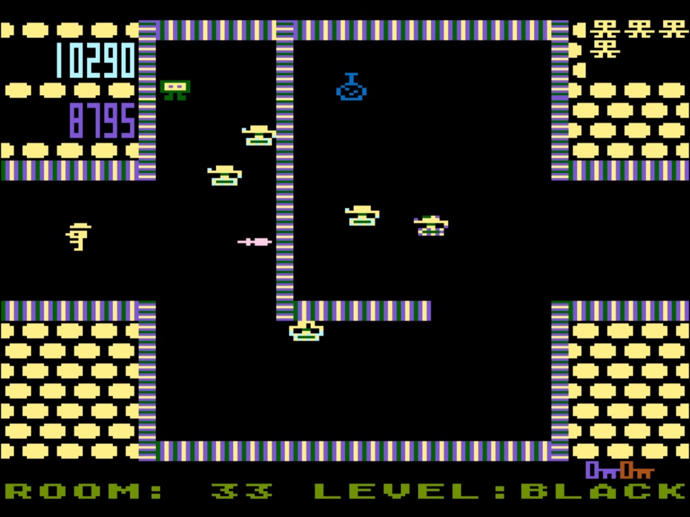 Gameplay of Shamus for Atari 8 Bit