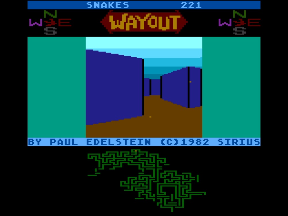 Gameplay of Wayout for Atari 8 Bit