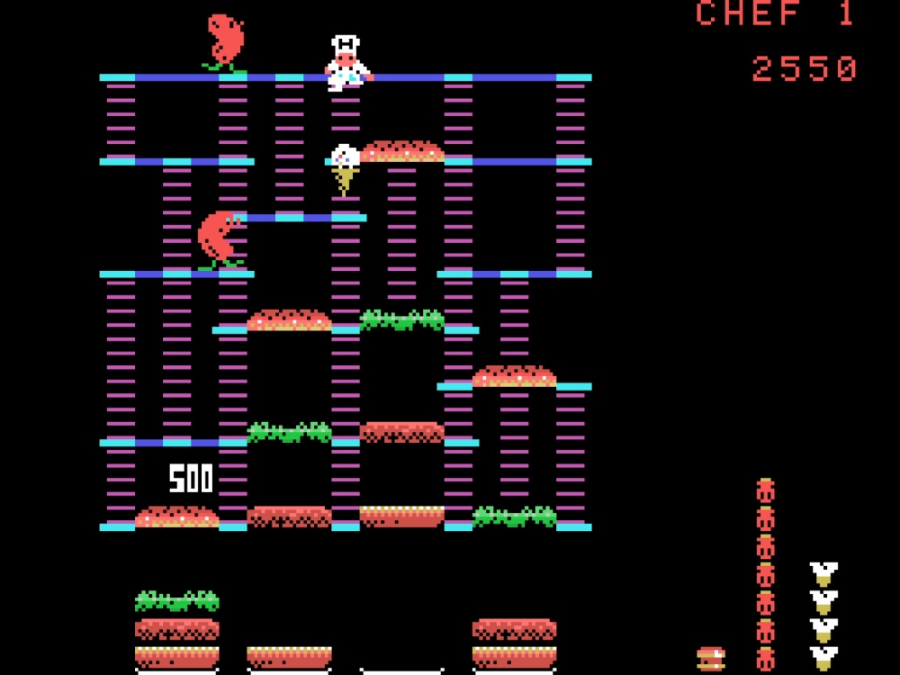 Gameplay of Burgertime for Colecovision