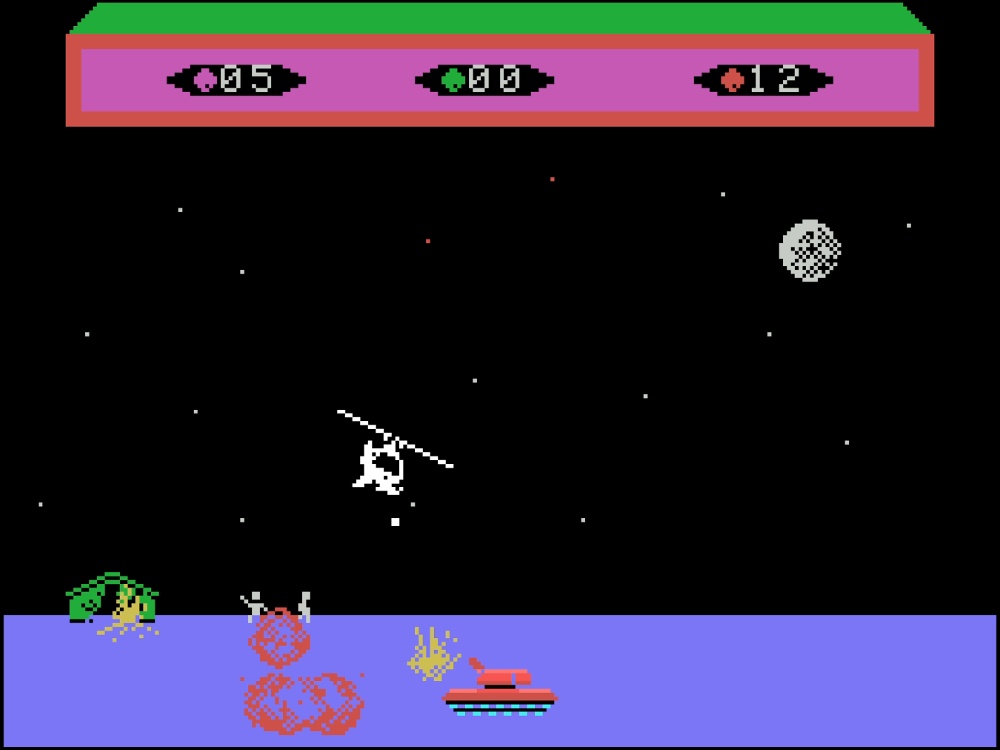 Gameplay of Choplifter for Colecovision