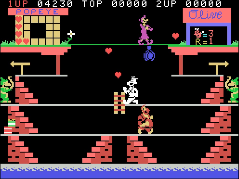Gameplay of Popeye for Colecovision