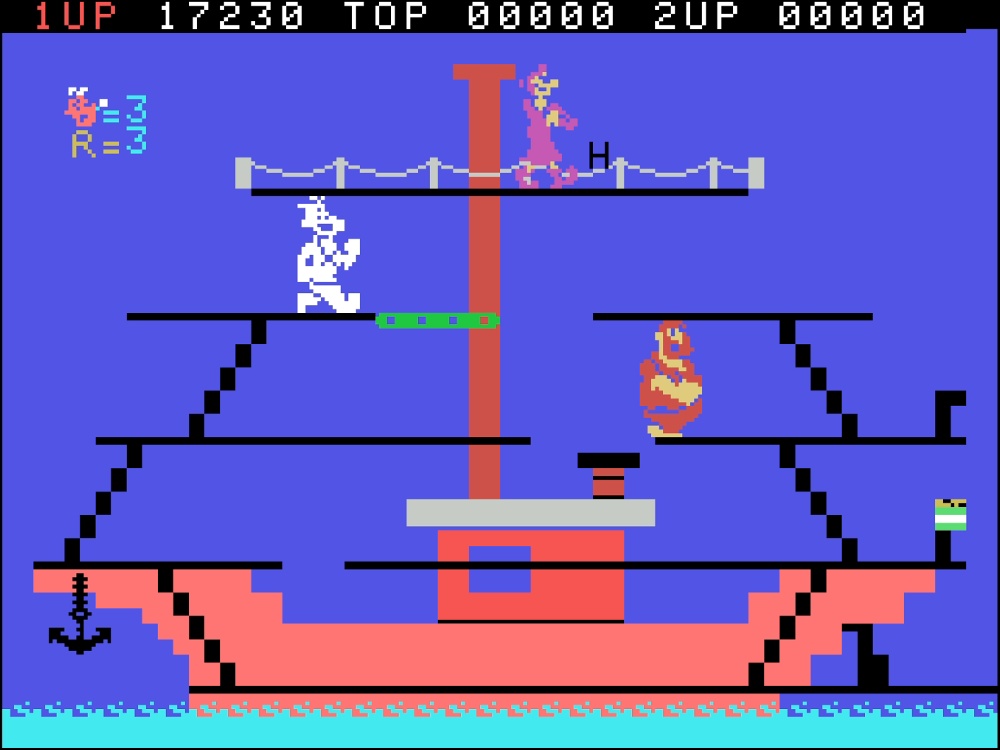 Gameplay of Popeye for Colecovision