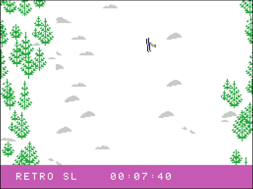 Gameplay of Skiing for Colecovision